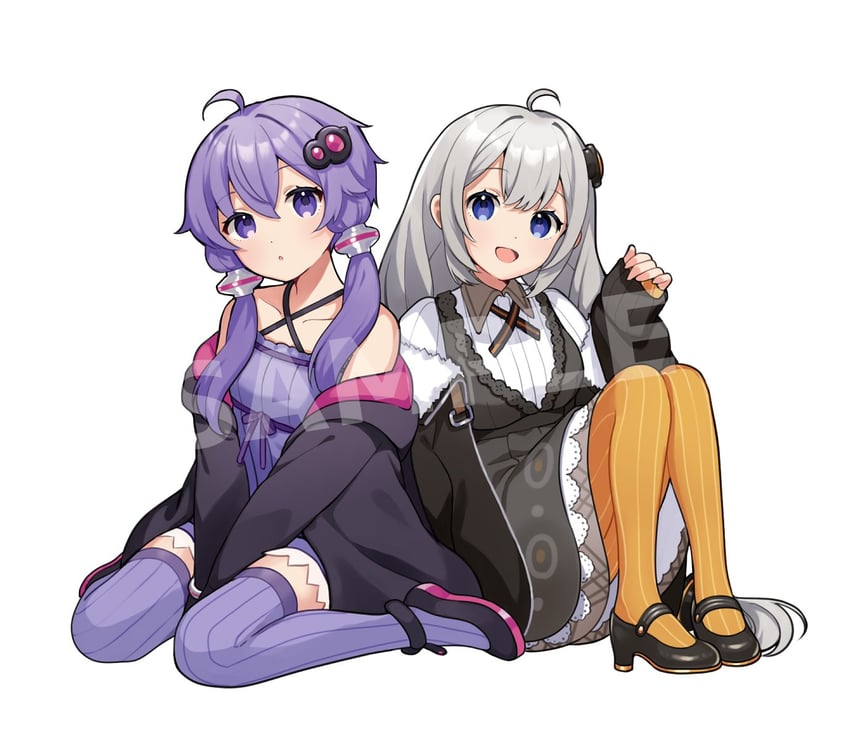 yuzuki yukari and kizuna akari (vocaloid and 1 more) drawn by binchou_maguro