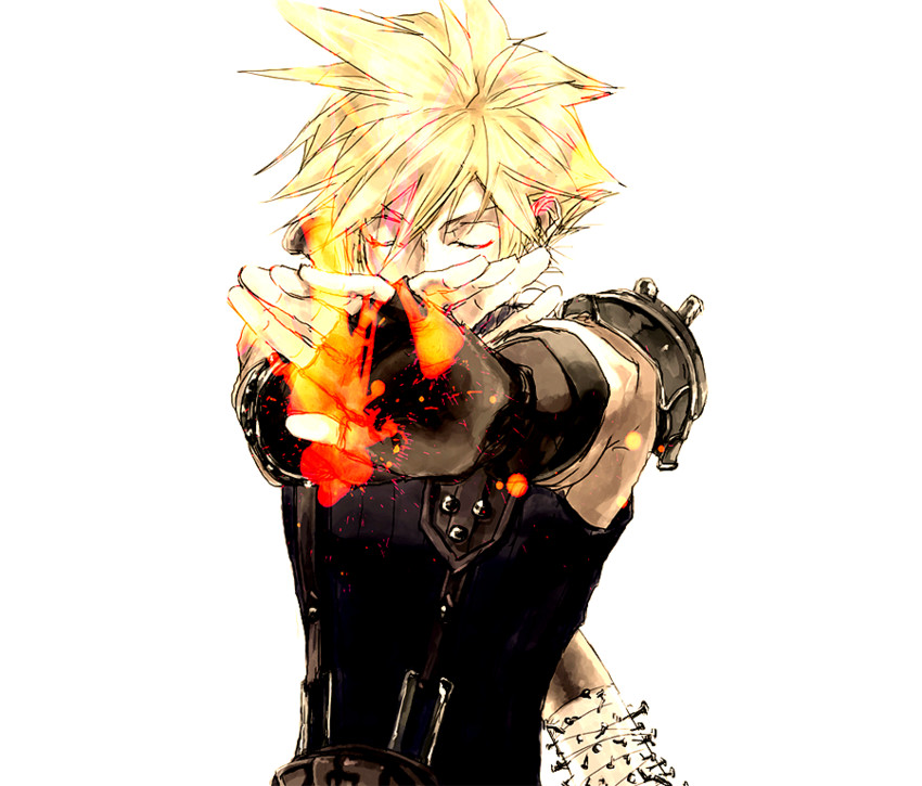cloud strife (final fantasy and 1 more) drawn by shy_(s_h_y)