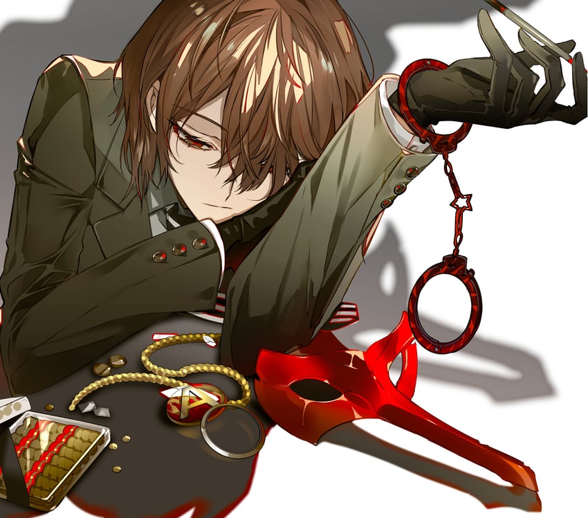 akechi gorou (persona and 1 more) drawn by suou_(sdurorhr)