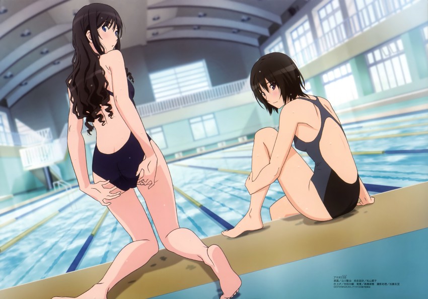 nanasaki ai and morishima haruka (megami magazine and 2 more) drawn by tachikawa_seiji