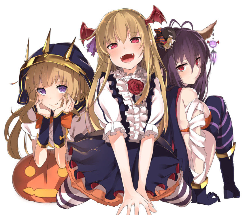 cagliostro, danua, and vampy (granblue fantasy and 1 more) drawn by sato_(samanosuke_0710)