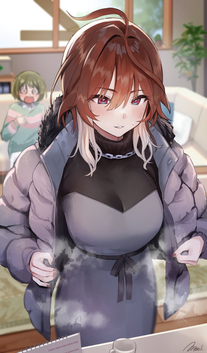 nanakusa nichika and aketa mikoto (idolmaster and 1 more) drawn by uouokuma