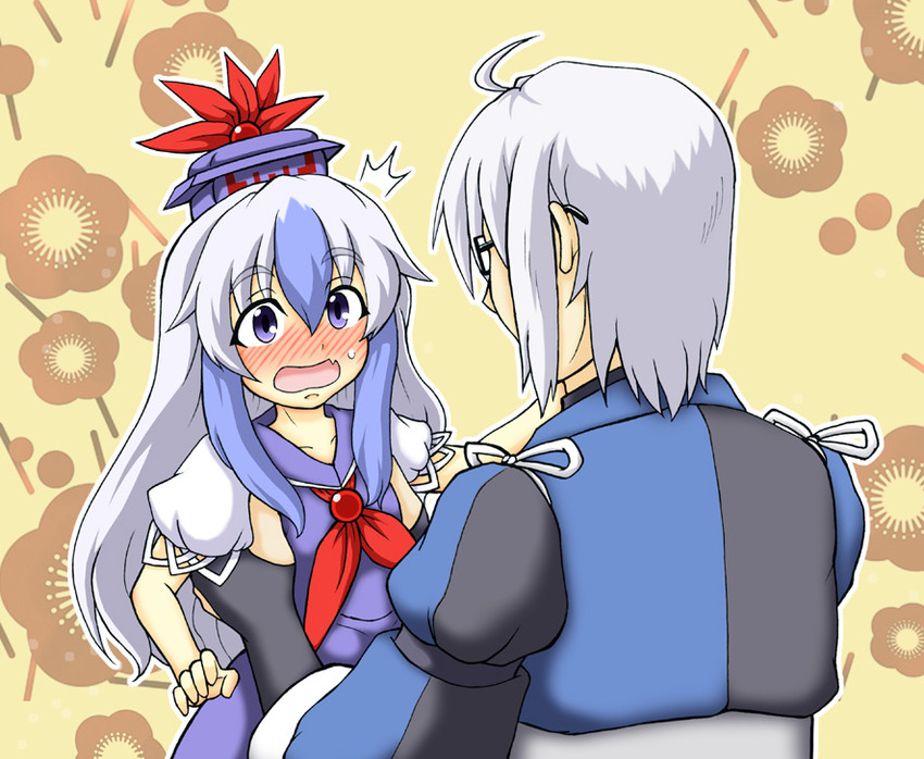 kamishirasawa keine and morichika rinnosuke (touhou) drawn by shinadume