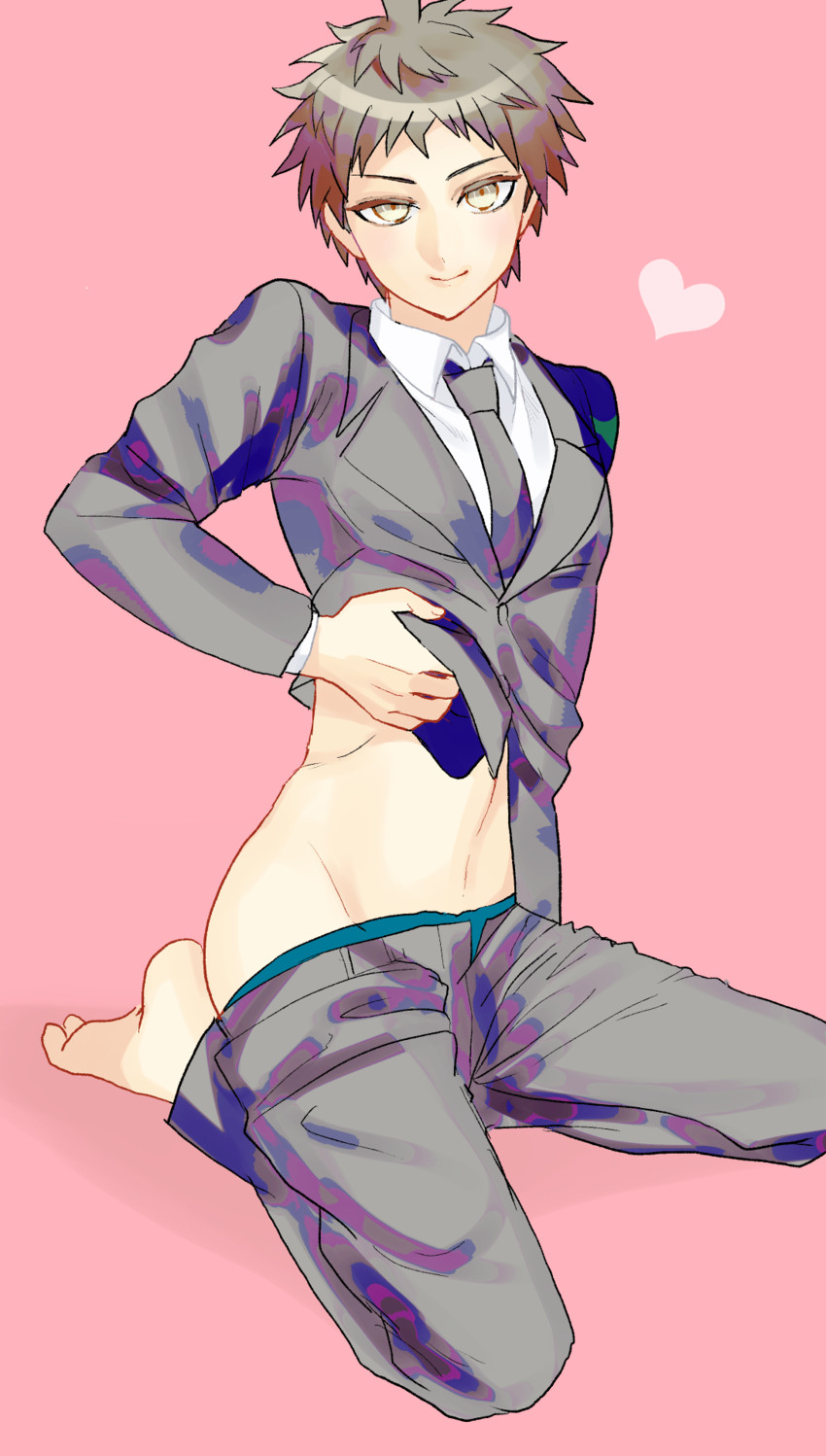 hinata hajime (danganronpa and 1 more) drawn by bouko_(ntred5623)