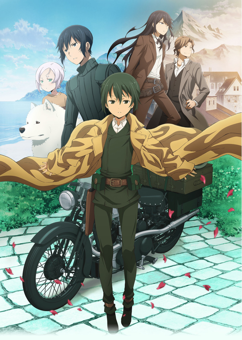 kino, hermes, shizu, tea, riku, and 2 more (kino no tabi)