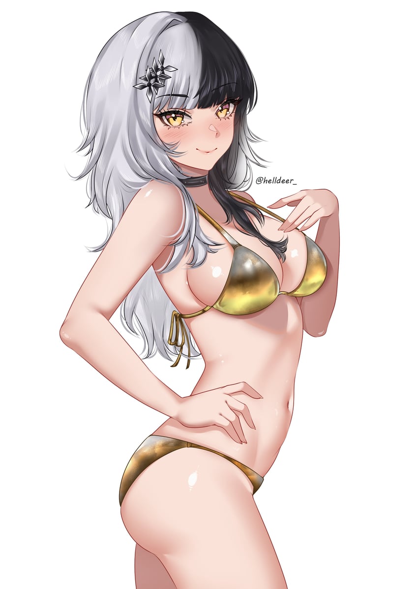 shiori novella (hololive and 1 more) drawn by helldeer