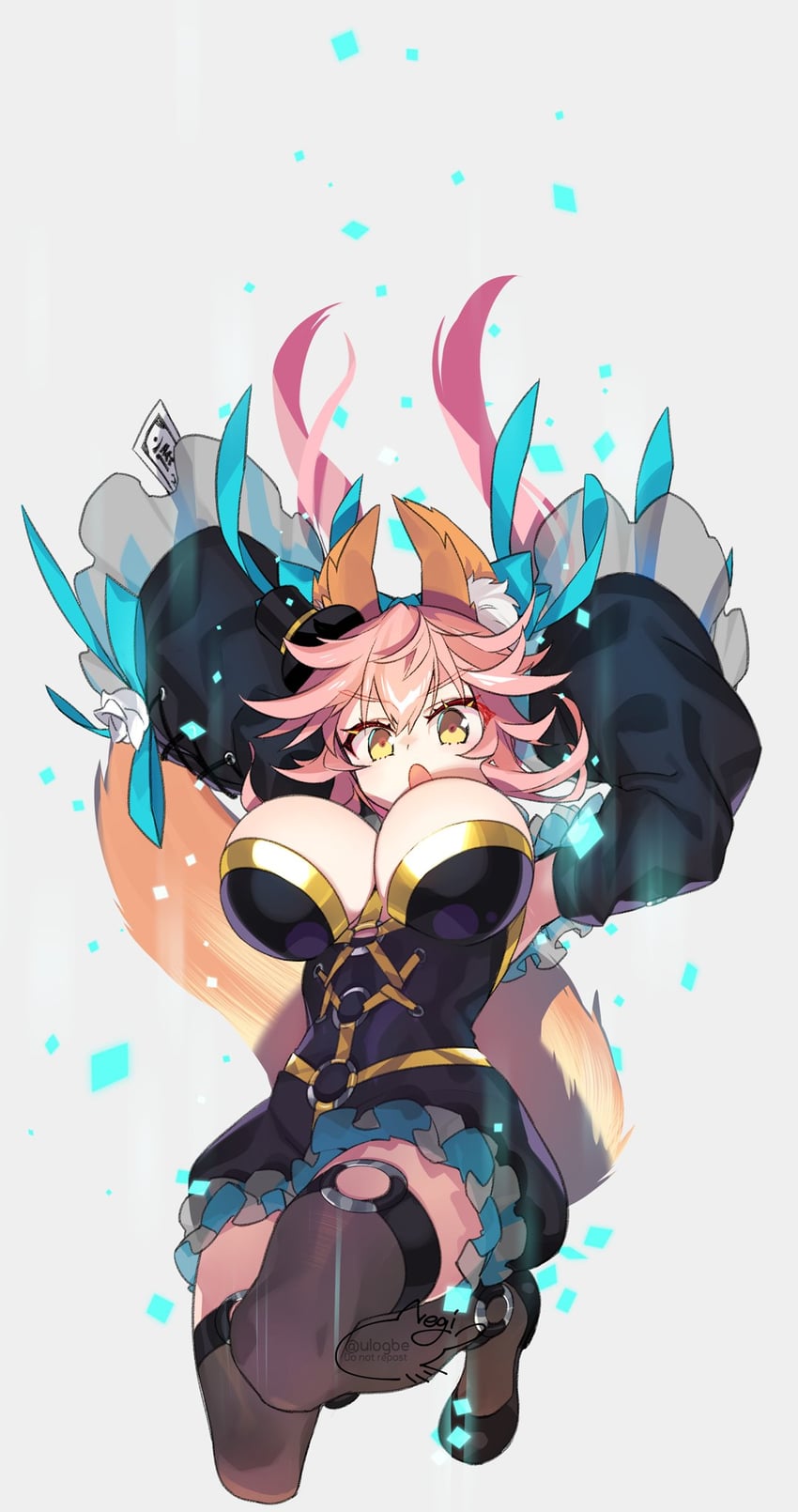 tamamo and tamamo no mae (fate and 2 more) drawn by negi_(ulog'be)