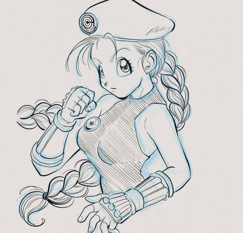 cammy white and bulma (street fighter and 1 more) drawn by dragonbof