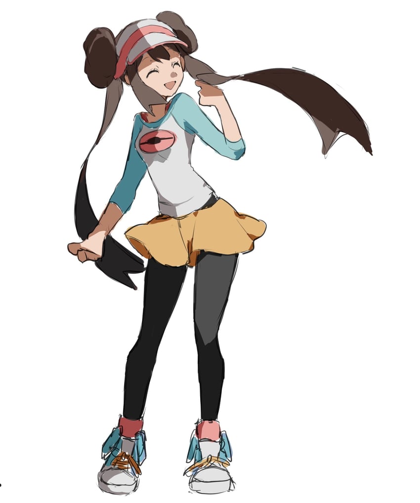 rosa (pokemon and 1 more) drawn by shichibee_(stm_mimi)
