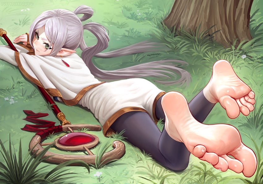 frieren (sousou no frieren) drawn by puffypinkpaws