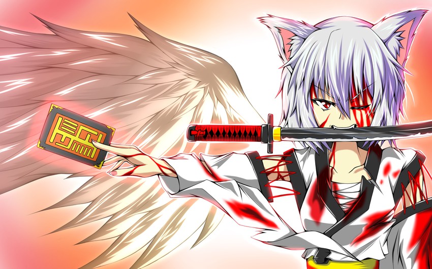 inubashiri momiji (touhou) drawn by ginshu_(millervino)