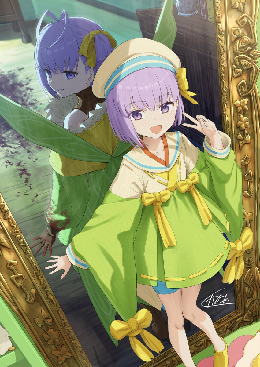 kazuradrop and murian (fate and 1 more) drawn by kamo_ashi