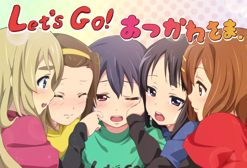 akiyama mio, nakano azusa, hirasawa yui, tainaka ritsu, and kotobuki tsumugi (k-on!) drawn by chobipero