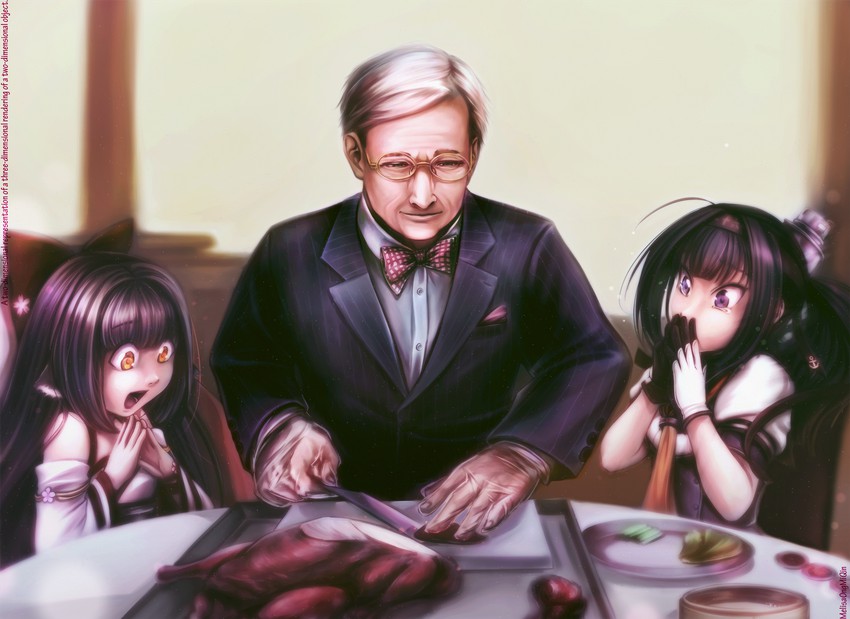 akizuki, harutsuki, donald mallard, and david mccallum (kantai collection and 2 more) drawn by melisaongmiqin