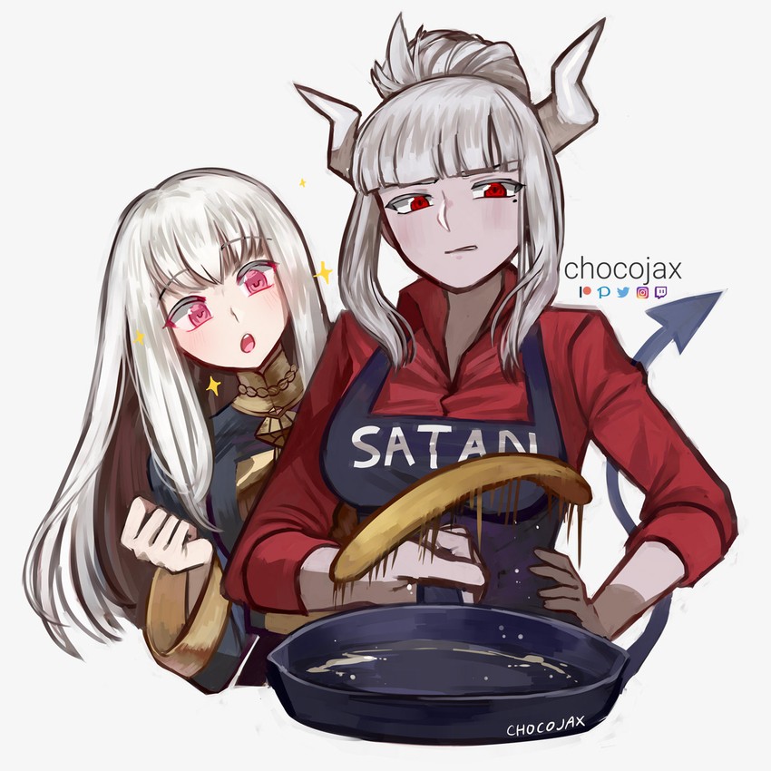 lysithea von ordelia and lucifer (fire emblem and 2 more) drawn by chocojax