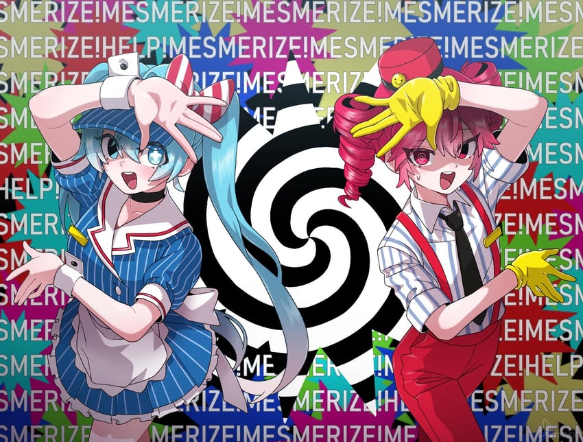 hatsune miku and kasane teto (vocaloid and 2 more) drawn by procyon
