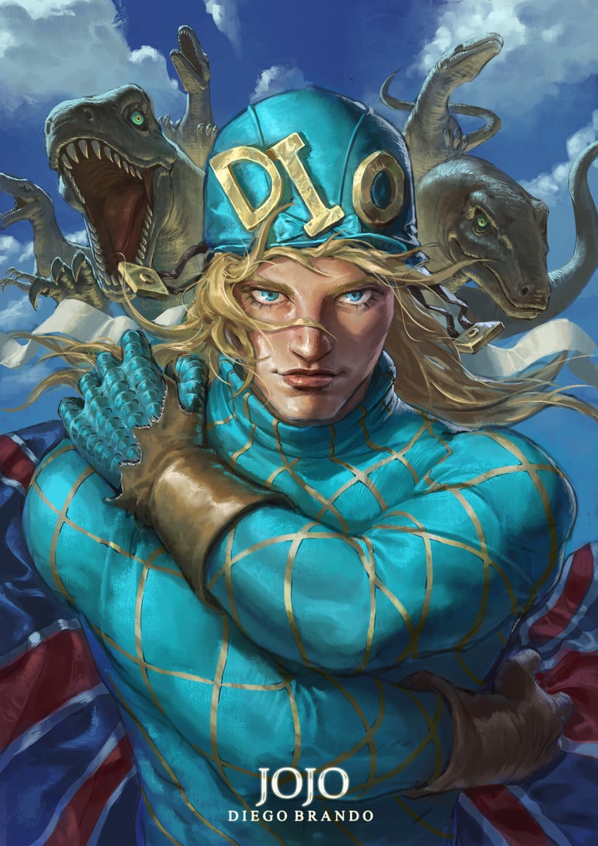 diego brando and scary monsters (jojo no kimyou na bouken and 1 more) drawn by xiao-yang