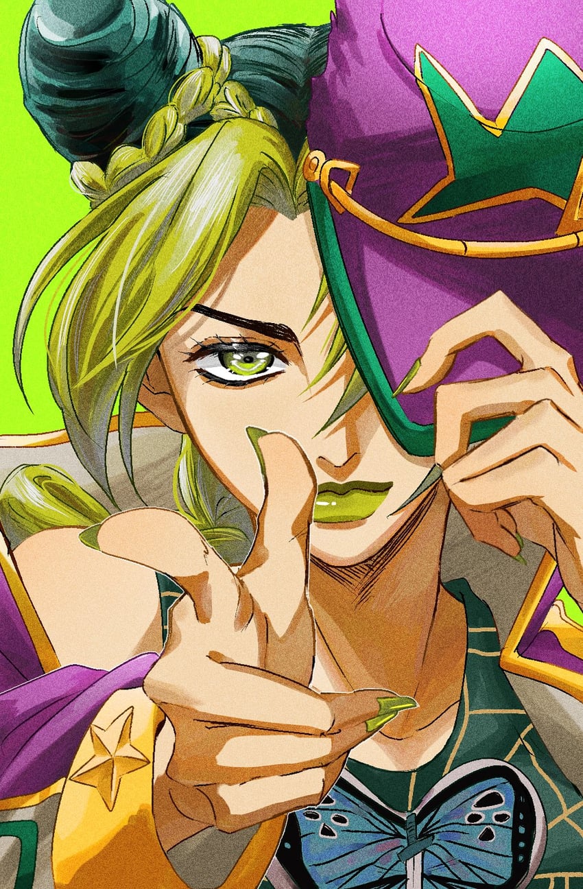 kujo jolyne (jojo no kimyou na bouken and 1 more) drawn by yuyu_(yuyu25_53)