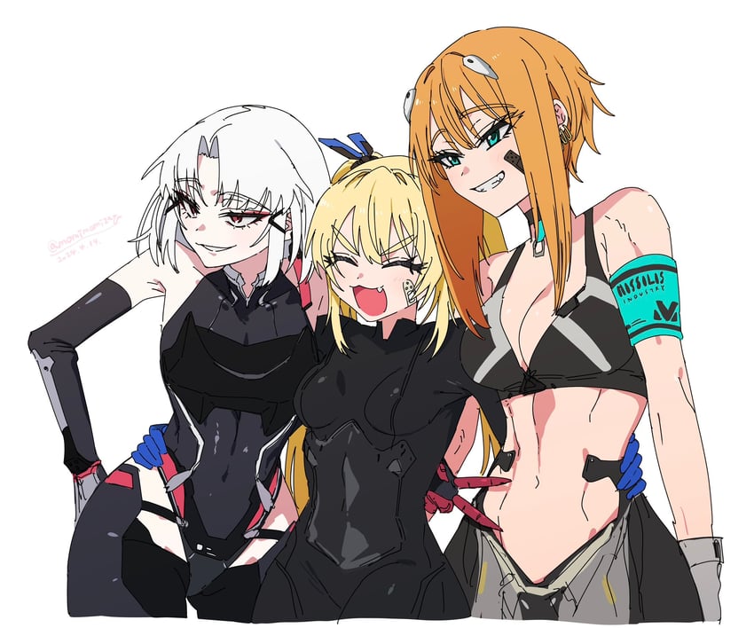 drake, laplace, and maxwell (goddess of victory: nikke) drawn by nikumanman