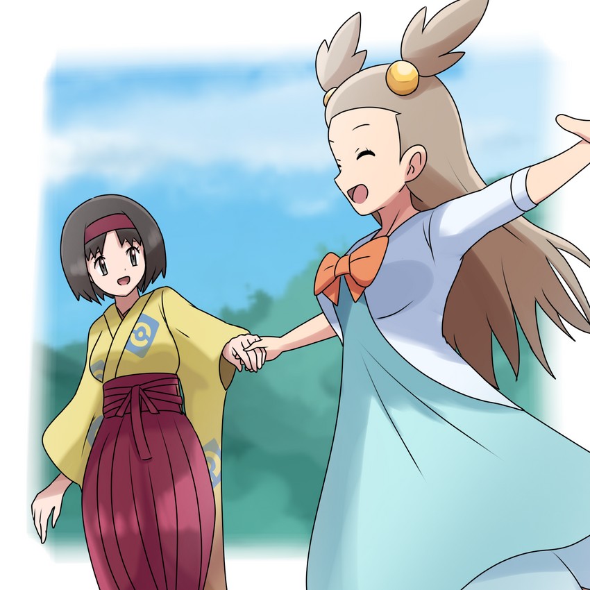 erika and jasmine (pokemon and 1 more) drawn by saon101