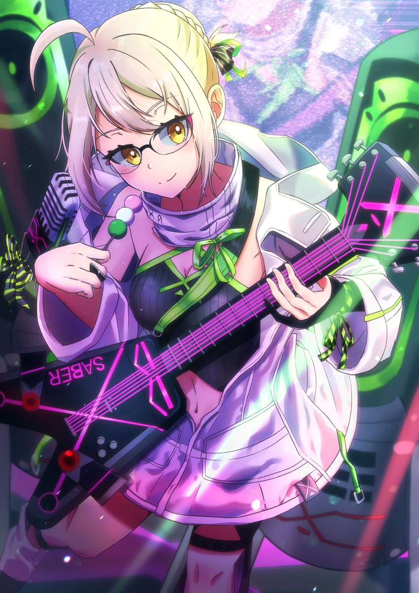 artoria pendragon and mysterious idol x alter (fate and 1 more) drawn by mikasumi