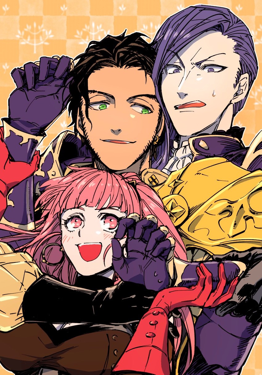 hilda valentine goneril, claude von riegan, and lorenz hellman gloucester (fire emblem and 1 more) drawn by 1zpg4i9tundxbij