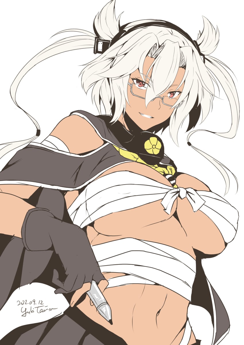 musashi and musashi kai (kantai collection) drawn by taira_yuuki