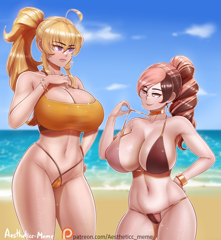 yang xiao long and neopolitan (rwby) drawn by aestheticc-meme