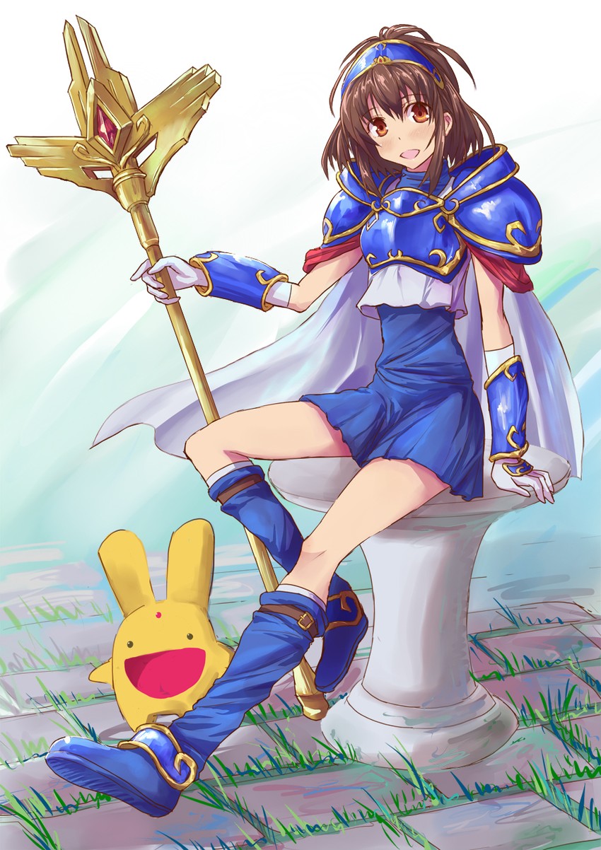 arle nadja and carbuncle (puyopuyo and 1 more) drawn by kaeru_(kaerism)