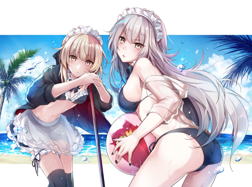 artoria pendragon, jeanne d'arc alter, and saber alter (fate and 1 more) drawn by hirai_yuzuki