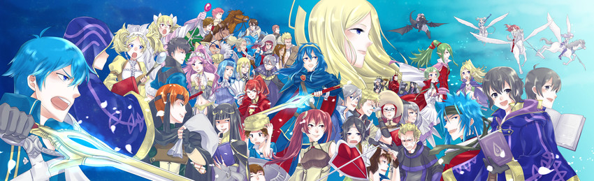 lucina, male robin, tharja, chrom, tiki, and 49 more (fire emblem and 2 more) drawn by ichino_tomizuki