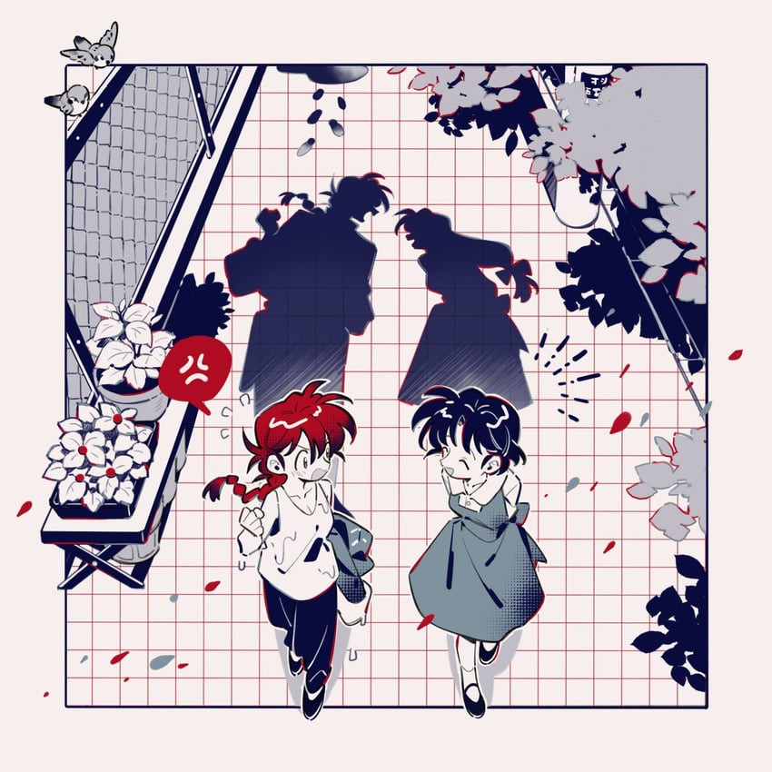 ranma-chan, tendou akane, and saotome ranma (ranma 1/2) drawn by siyer