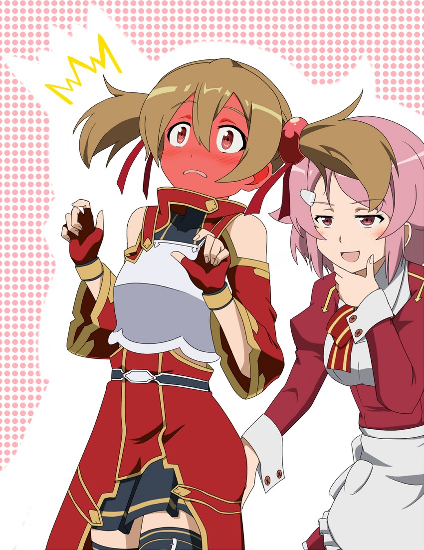 silica and lisbeth (sword art online) drawn by kamelie
