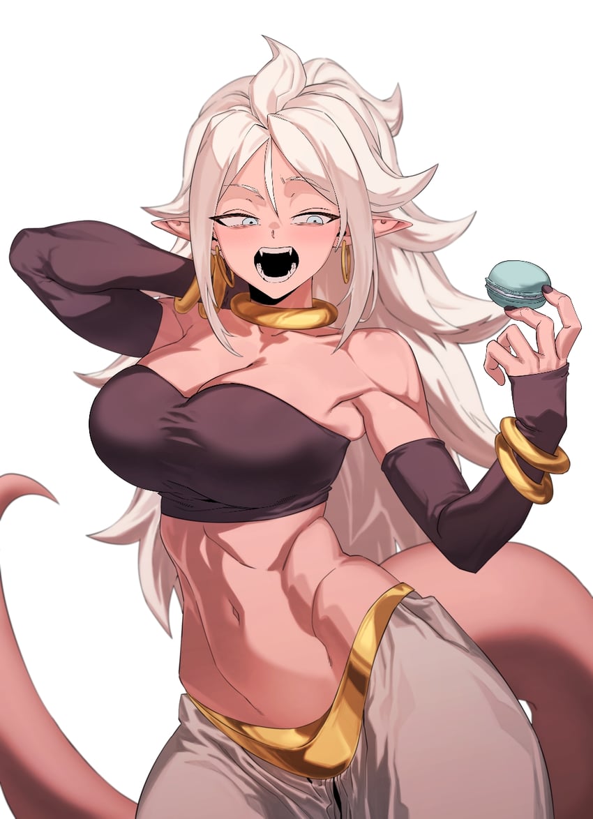 android 21 and majin android 21 (dragon ball and 1 more) drawn by zequung