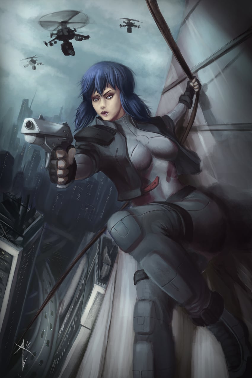 kusanagi motoko (ghost in the shell) drawn by vezonia