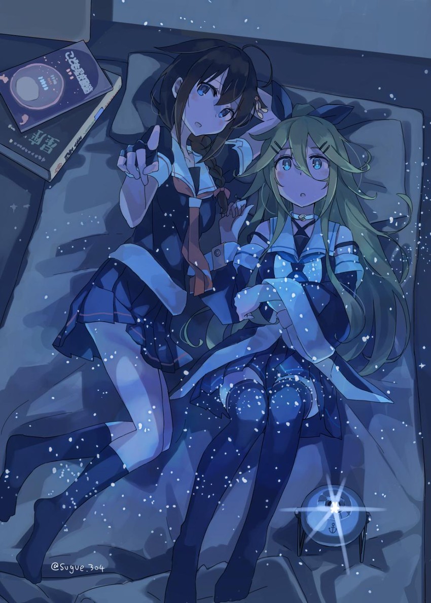 shigure, shigure kai ni, and yamakaze (kantai collection) drawn by sugue_tettou