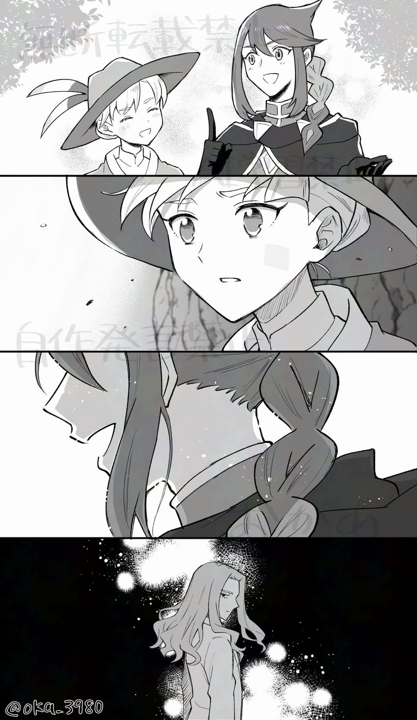 lucius, gibeon, and rystal (pokemon and 1 more) drawn by oka_3776