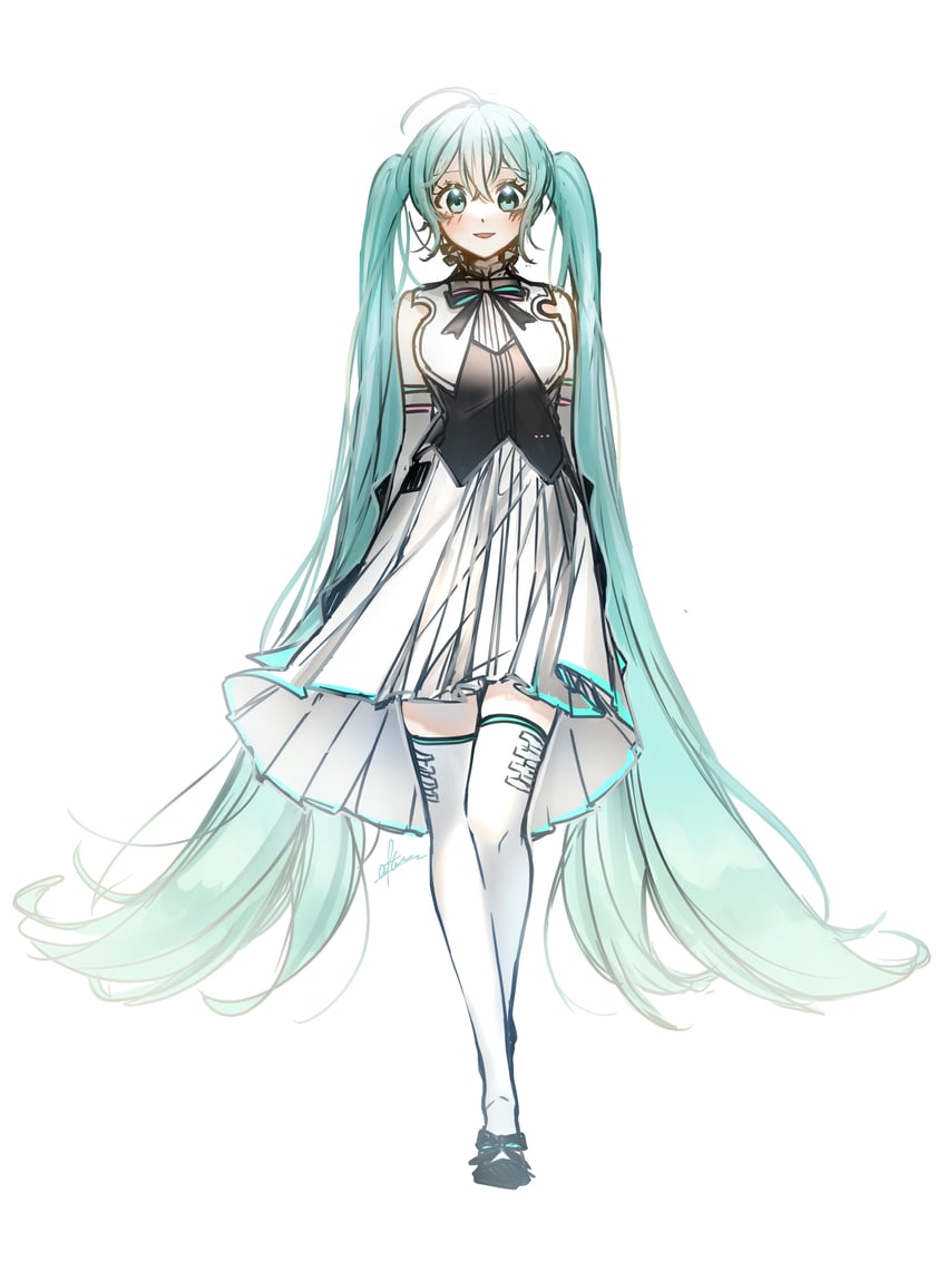 hatsune miku (vocaloid and 1 more) drawn by after0217