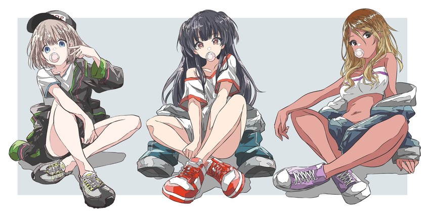 mayuzumi fuyuko, serizawa asahi, and izumi mei (idolmaster and 1 more) drawn by urota_shimapann