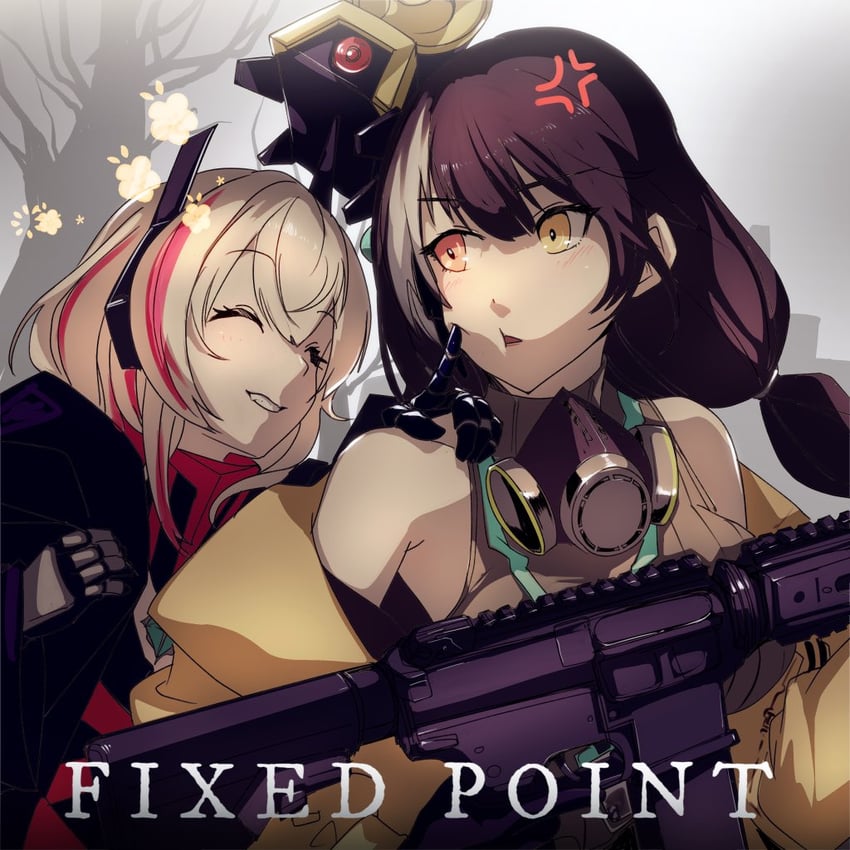 m4 sopmod ii, ro635, and banana (girls' frontline) drawn by mineta_naoki