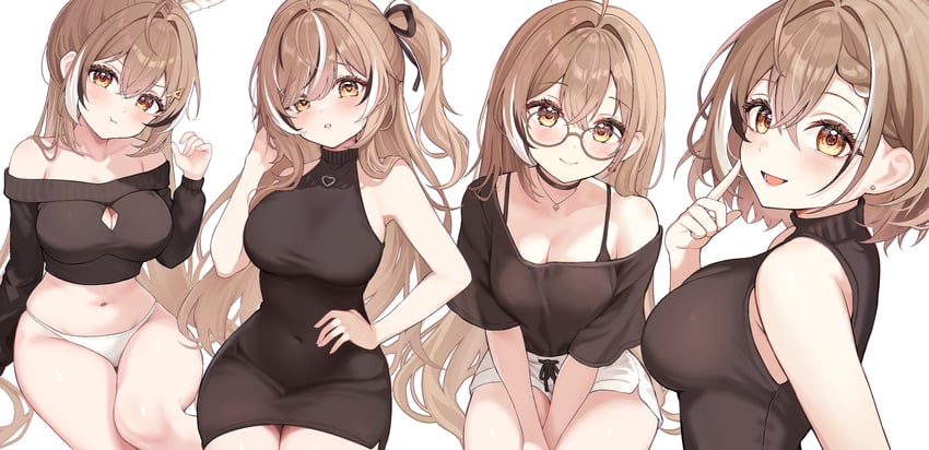 nanashi mumei (hololive and 1 more) drawn by bibixart