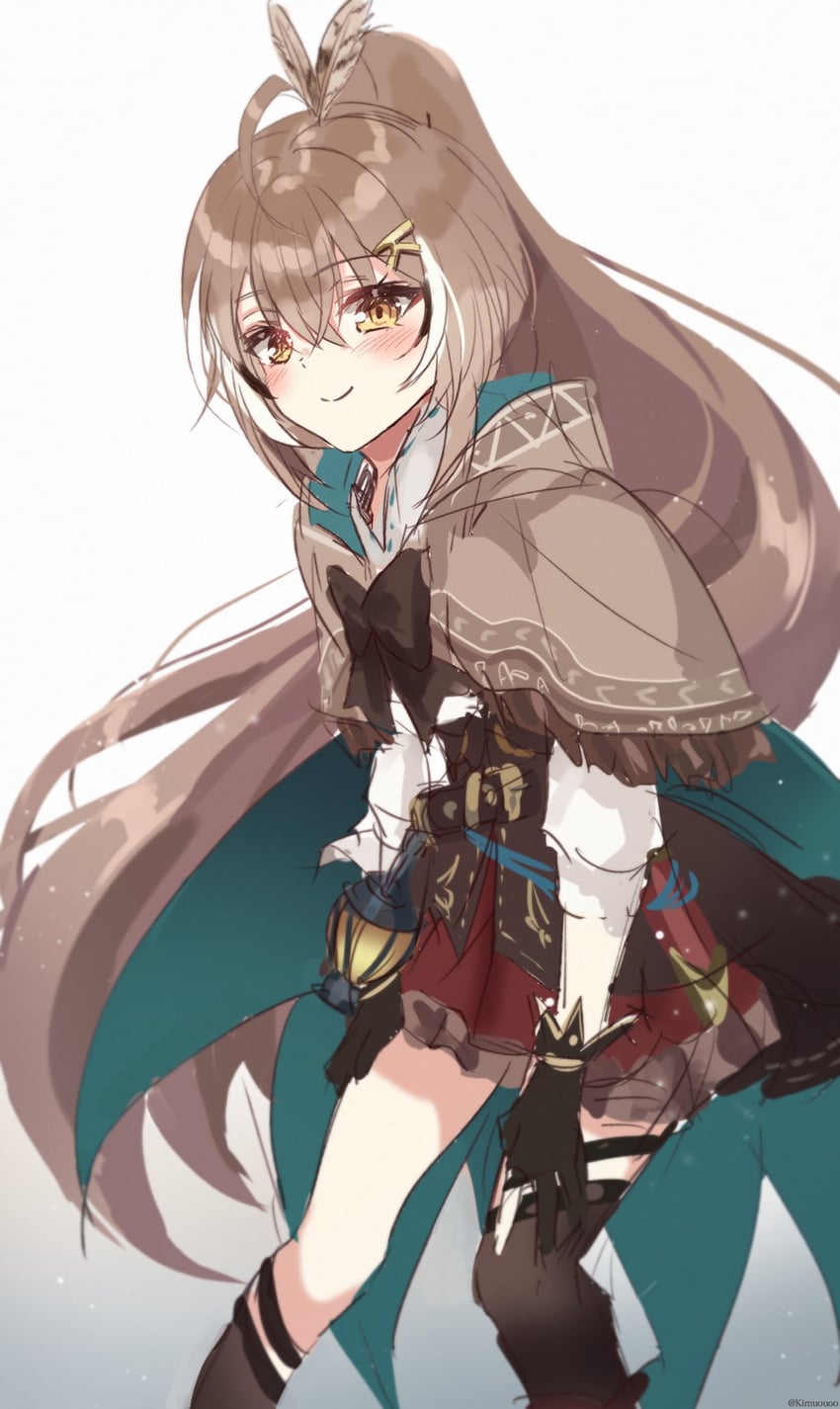 nanashi mumei (hololive and 1 more) drawn by kimuouoo