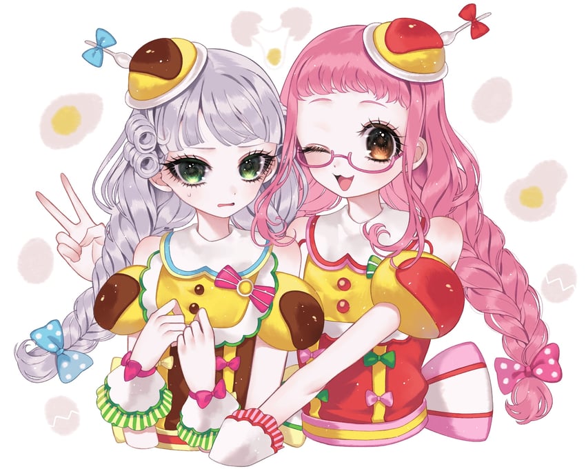 shikyoin hibiki and kiki ajimi (pretty series and 1 more) drawn by ao_(ao0_0nemu)