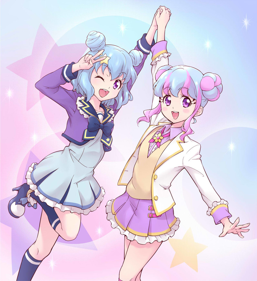 hanazono kirara and haruka ruka (aikatsu! and 1 more) drawn by ogry_ching