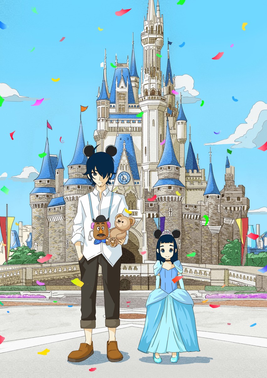 cinderella, goto hime, goto kakushi, and mr. potato head (disney and 2 more) drawn by paruko50