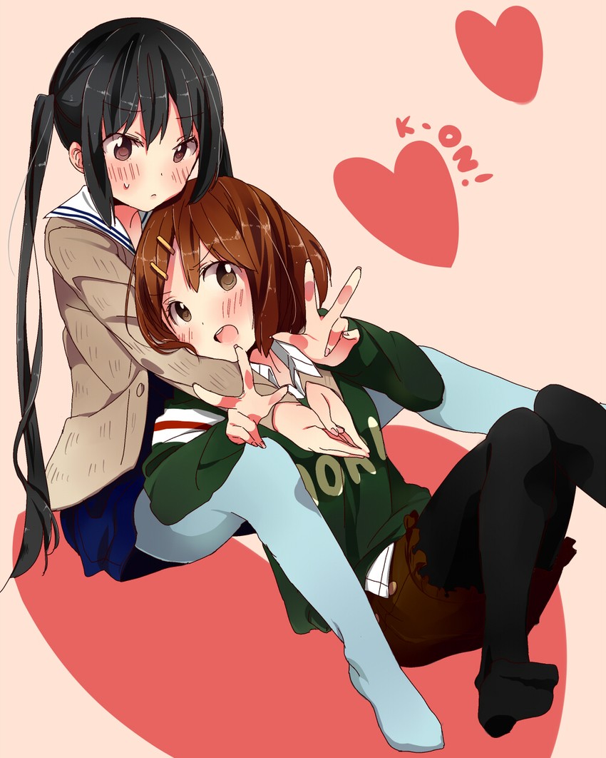 nakano azusa and hirasawa yui (k-on! and 1 more) drawn by tachi_(gutsutoma)