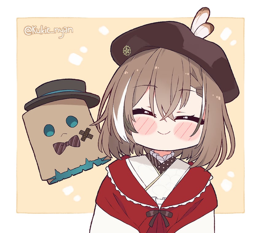 nanashi mumei and friend (hololive and 1 more) drawn by kukie-nyan