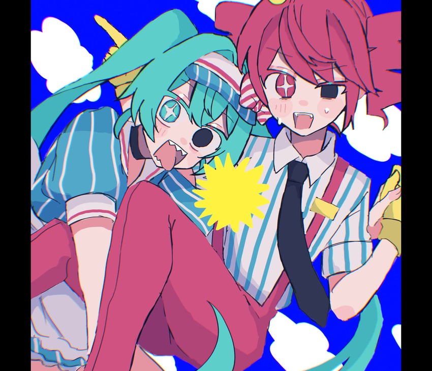 hatsune miku and kasane teto (vocaloid and 3 more) drawn by rtm1016