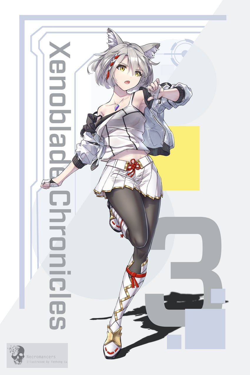 mio (xenoblade chronicles and 1 more) drawn by lu_(pixiv20967832)