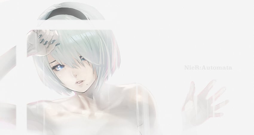 2b (nier and 1 more) drawn by maeshima_shigeki